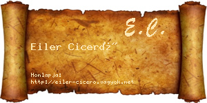 Eiler Ciceró névjegykártya